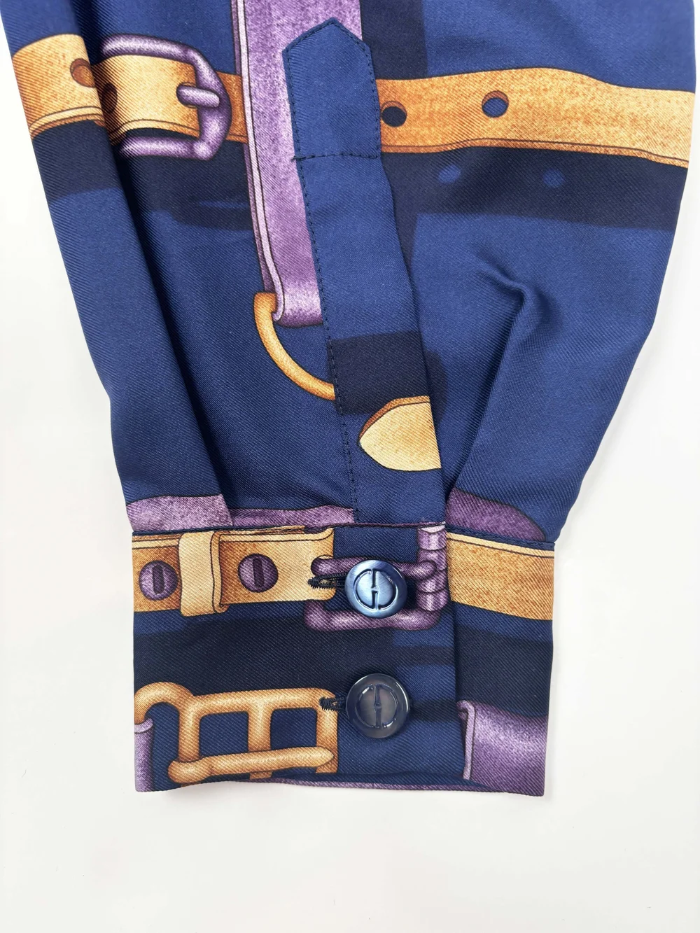 Gucci 1995 buckle print silk shirt — JAMES VELORIA
